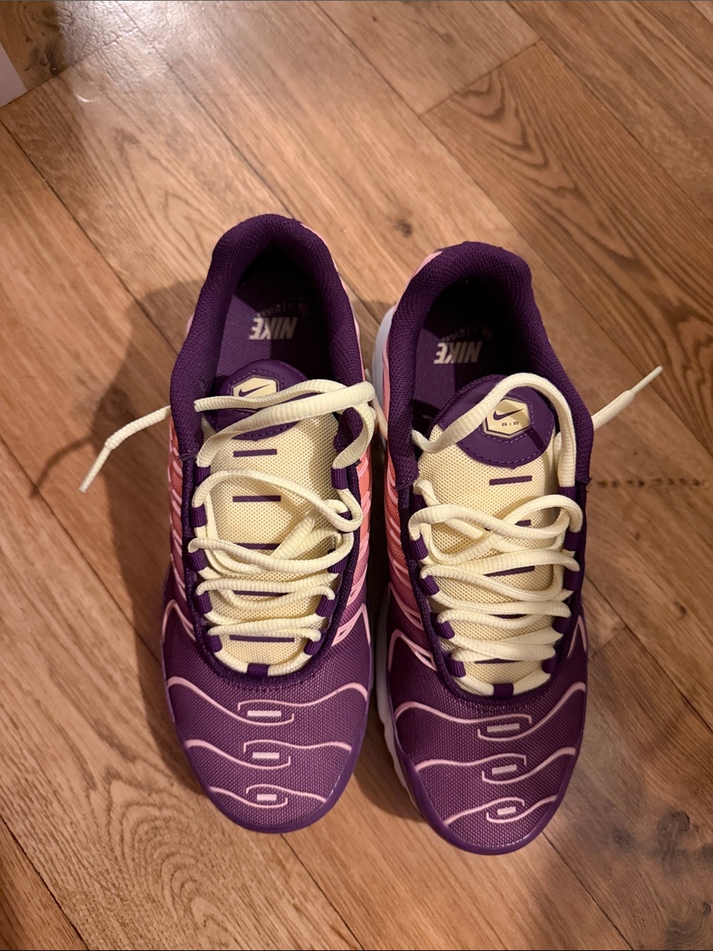 Nike youth Purple and Cream Athletic Sneakers